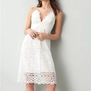 Bardot Ivory Lace Midi Dress